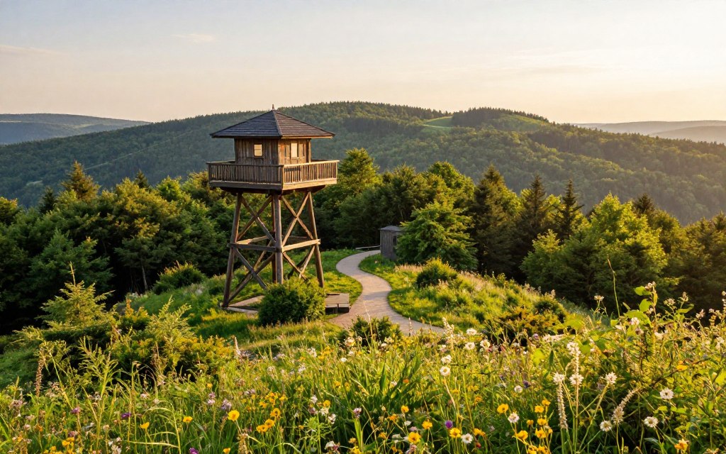 wieża widokowa Dziewicza Góra Puszcza Zielonka