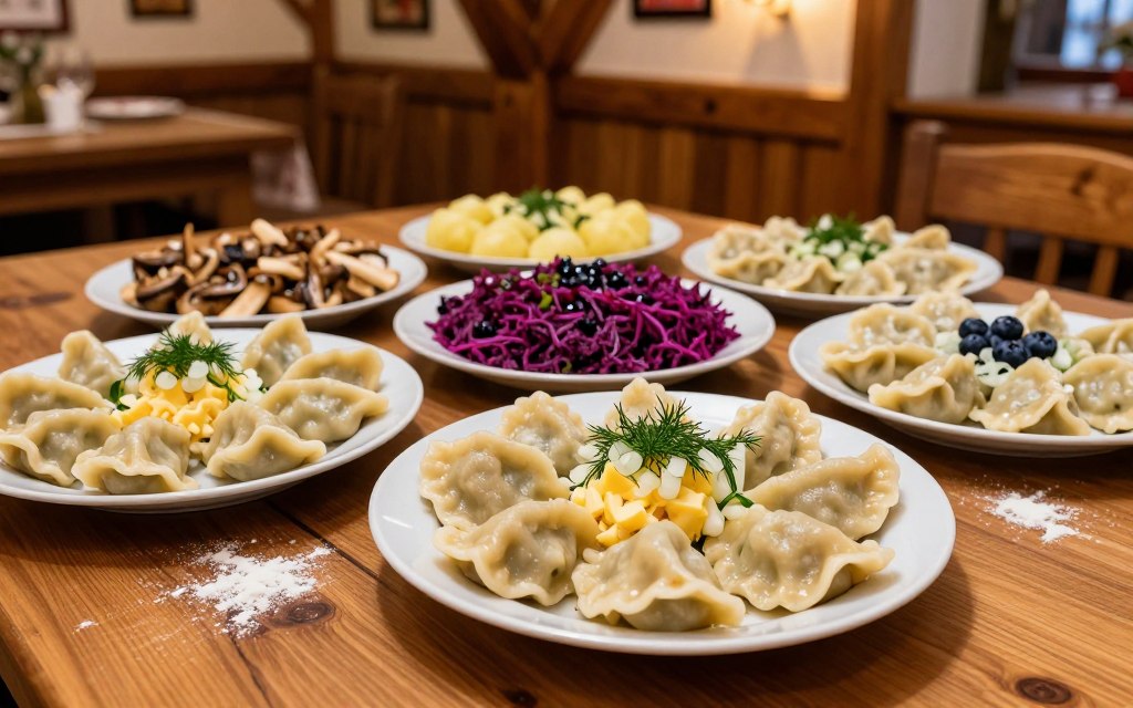 Różnorodne pierogi w menu